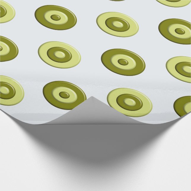 Papier Cadeau Élément vert de pois (Coin)