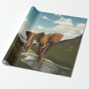 Papier Cadeau Éléphant