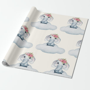 Papier Cadeau Eléphant Cutie