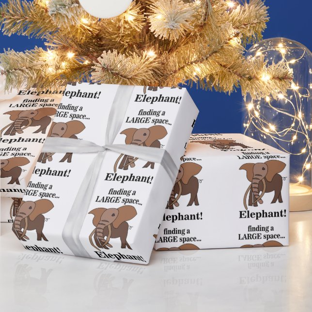 Papier Cadeau Éléphant Drôle (Vacances)