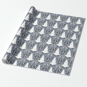 PAPIER CADEAU ÉLÉPHANT GRIS