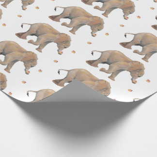 Papier Cadeau Elephant with cupcakes XL gift wrap