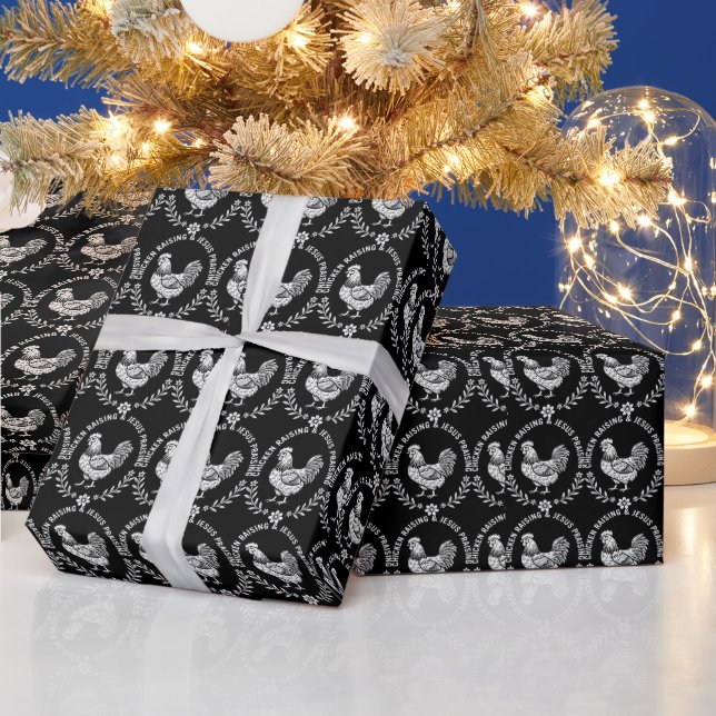 Papier Cadeau Élevage de poulet et collecte de Jésus (Vacances)