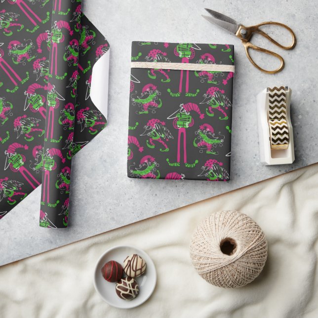Papier Cadeau Elfe de Noël drôle Gnome  (Artisanat)