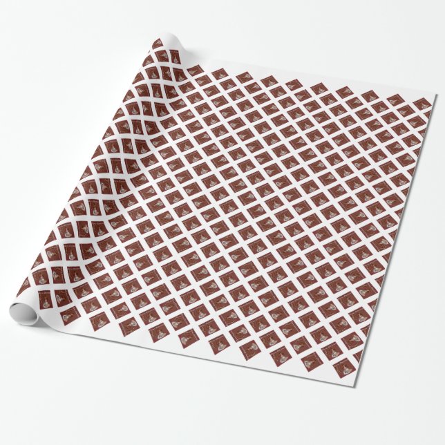 Papier Cadeau Elfe de Noël - Redhead Design 1 - Imaginaire (Déroulé)