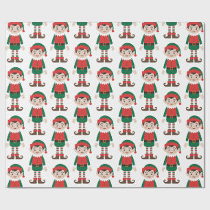 Papier Cadeau Elfe de Noël Tendance des Fêtes