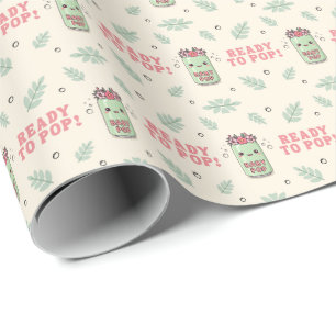Papier Cadeau Elle est prête à accoucher Baby Shower Fille Bohèm