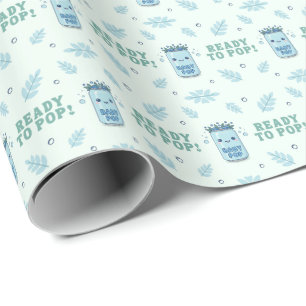 Papier Cadeau Elle est prête à éclater Baby Shower Garçon Bohème