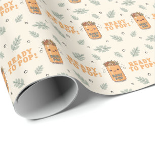 Papier Cadeau Elle est prête à éclater Genre Neutre Boho Kawaii
