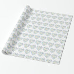 Papier Cadeau Emballage à motif d'aquarelle au coeur de diamant<br><div class="desc">Aquarelle de coeur de diamant sur un papier d'emballage motif. Idéal pour le don romantique de diamant,  60e anniversaire de mariage diamant cadeaux et autres événements diamant. Art et design originaux de l'aquarelle par Sarah Trett pour www.mylittleeden.com</div>