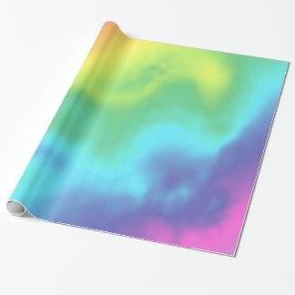 Papier Cadeau Emballage abstrait d'arc-en-ciel cosmique