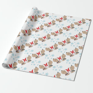 Papier Cadeau Emballage blond comme les blés de Noël de Terrie