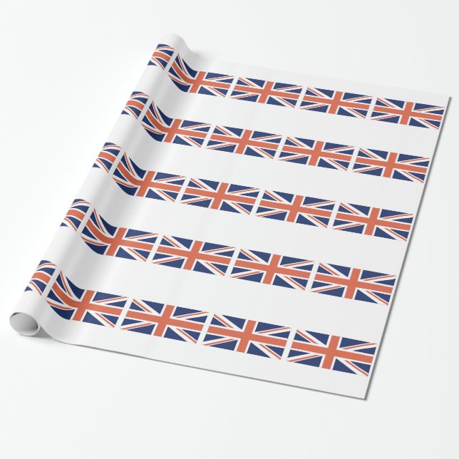 Papier Cadeau Emballage britannique d'Union Jack de drapeau du (Déroulé)