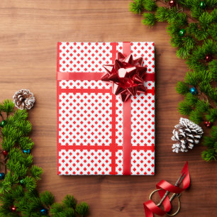 PAPIER CADEAU EMBALLAGE CARRÉ ROUGE TENDANCE