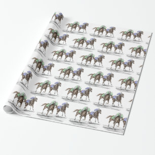 Papier Cadeau Emballage de chevaux de pur sang