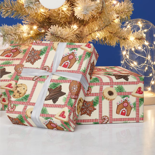 Papier Cadeau Emballage de cookie (Vacances)