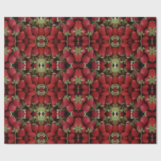 Papier Cadeau Emballage de fraise (Plat)