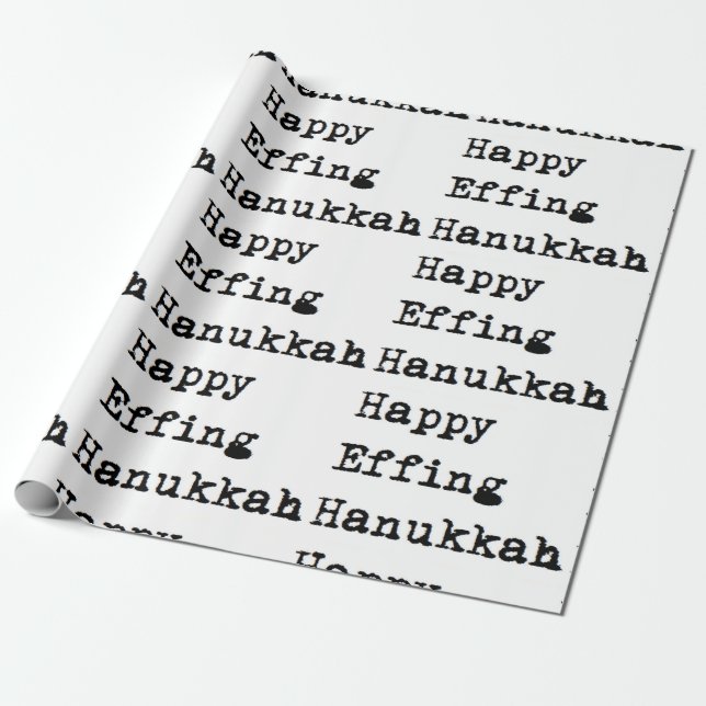 Papier Cadeau Emballage de merde heureux de hanoukka de chanukah (Déroulé)