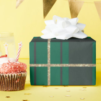 Papier Cadeau Emballage de Noël à carreaux géométriques festifs