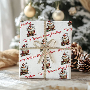 Papier Cadeau Emballage de Noël fantaisiste et humoristique du P