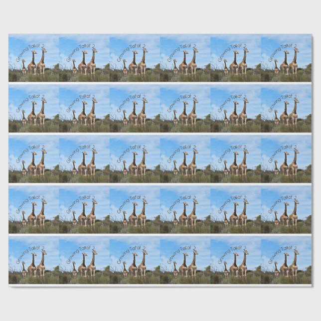 Papier Cadeau Emballage Safari Croissance (Plat)