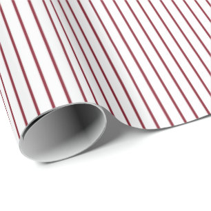 Papier Cadeau Emballage simple rayure rouge minimaliste pour tou