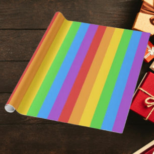 Papier Cadeau Emballer avec fierté : Drapeau arc-en-ciel