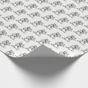 Papier Cadeau Emblème héraldique du lion debout