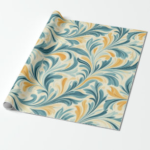 Papier Cadeau Emerald Green et Gold Paisley Motif