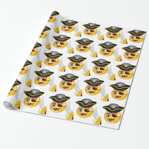 Papier Cadeau emoji pirate