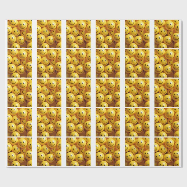 Papier Cadeau émoticônes (Plat)