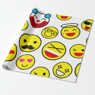 Papier Cadeau émoticônes clowns