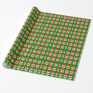 Papier Cadeau émoticônes de père Noël