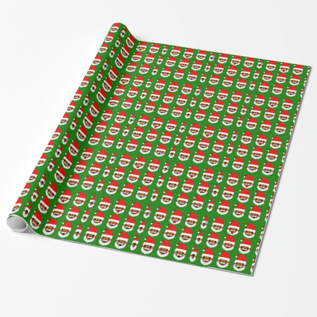 Papier Cadeau émoticônes de père Noël (Déroulé)