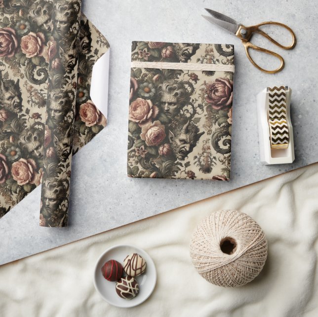 Papier Cadeau 🩸 Emplois pour garçons - Gothique victorien (Artisanat)