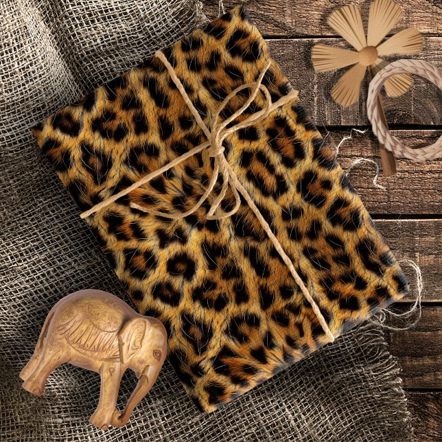 Papier Cadeau Empreinte de léopard Safari Party ID1153 (Créateur téléchargé)