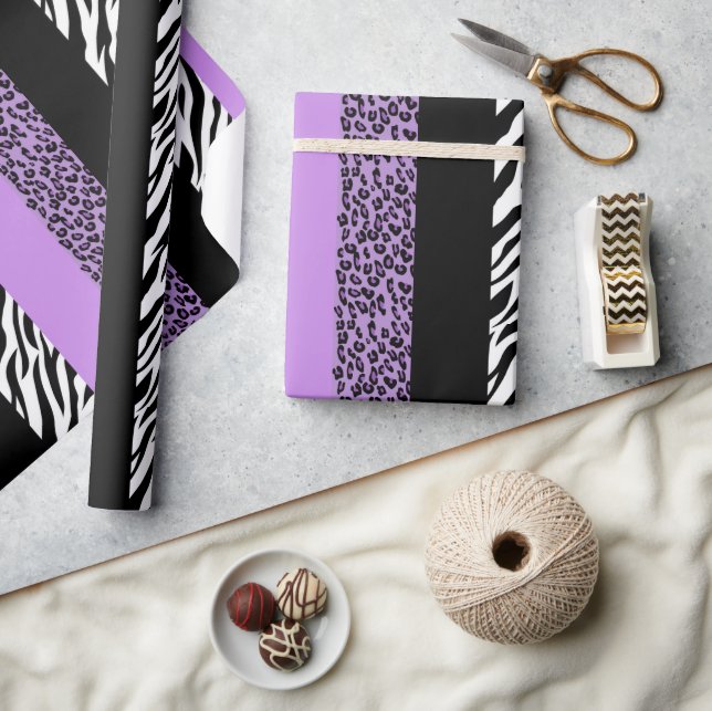 Papier Cadeau Empreinte de léopard, Zebra Print, Poster de anima (Artisanat)