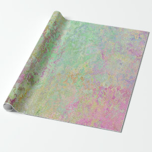 Papier Cadeau Empreinte de marbre rose et vert