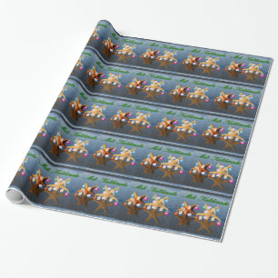 Papier Cadeau Empreinte de Noël