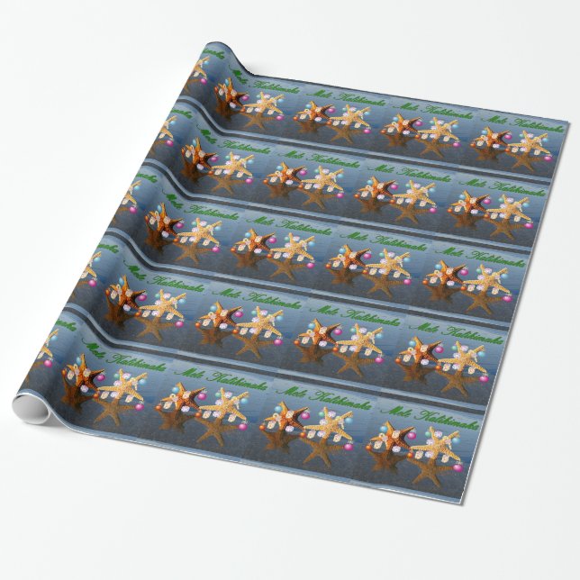 Papier Cadeau Empreinte de Noël (Déroulé)