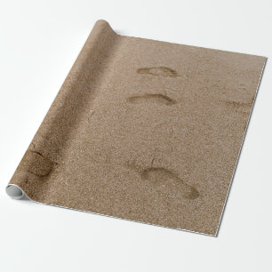 Papier Cadeau Empreinte de pied en bord de mer