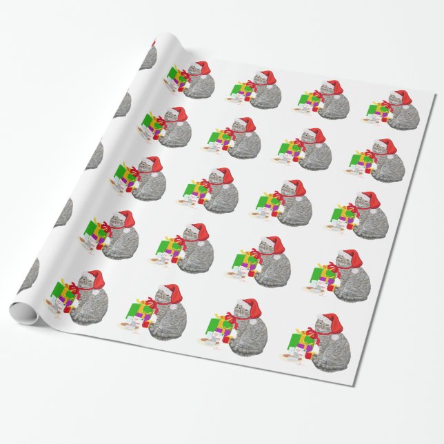 Papier Cadeau En attendant le Père Noël (Déroulé)