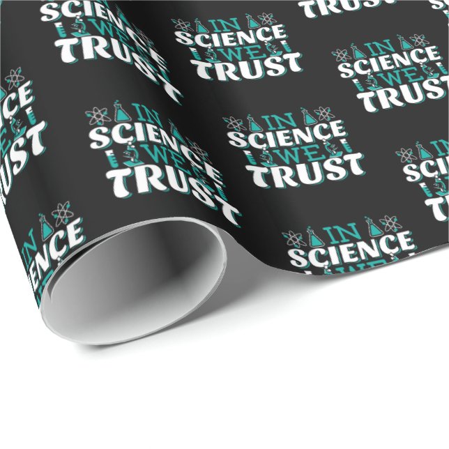 Papier Cadeau En Science, nous faisons confiance Citation - Ense (Coin rond)