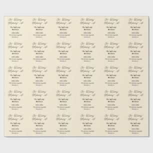 Papier Cadeau En souvenir affectueux de nom souvenir funéraire