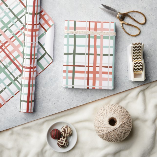 Papier Cadeau En vichy de vacances - Gaie (Artisanat)