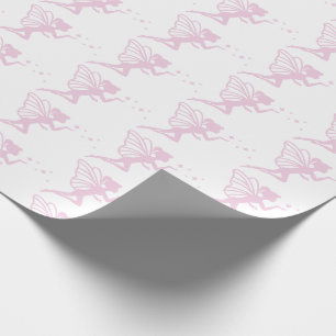 Papier Cadeau Enchanter Poussière Fée Rose