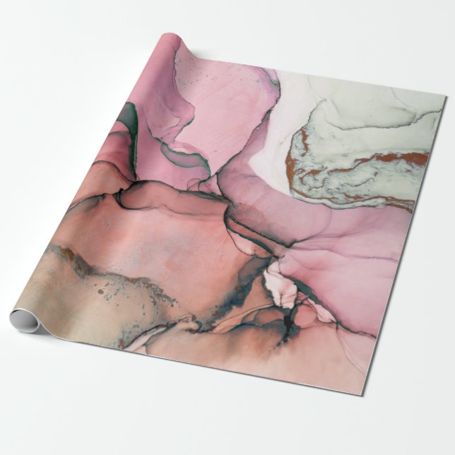 Papier Cadeau Encre, peinture, abstraite. Fermeture du tableau.  (Déroulé)