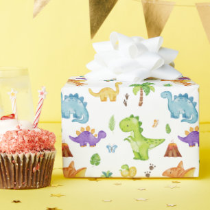 Papier Cadeau Enfants Cute Dinosaur Motif