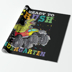 Papier Cadeau Enfants Je suis prêt à écraser la maternelle Monst