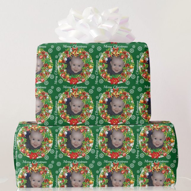 Papier Cadeau Enfants Modèle photo Arbre de Noël Ornament bébé (Créateur téléchargé)